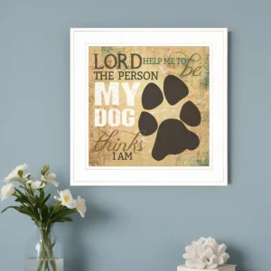 My Dog 1 White Framed Print Wall Art