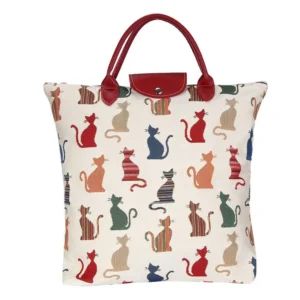 Cheeky Cat Foldaway Grocery Bag