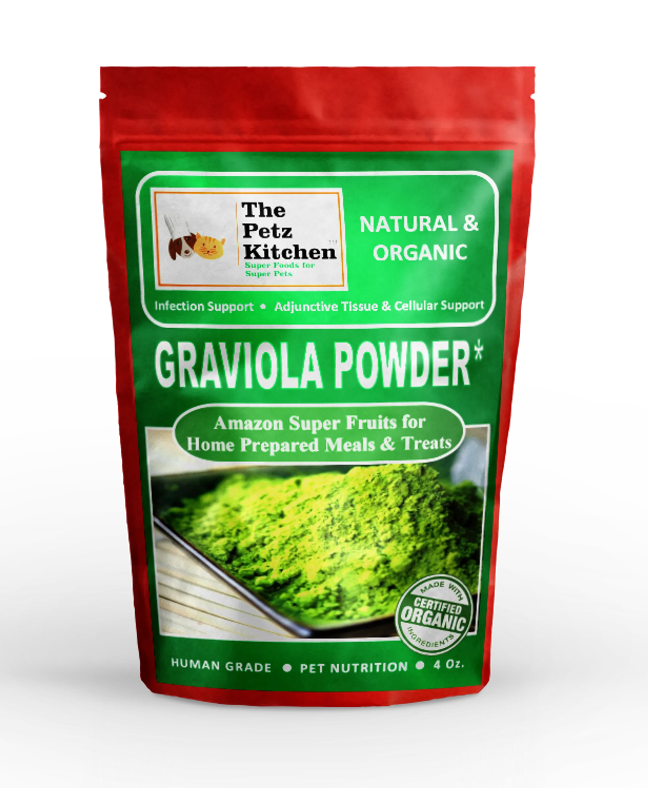 Graviola Leaf & Stem Powder - Infection, Adjunctive Tissue & Cellular Support* - The Petz Kitchen - Organic Human Grade Ingredients For Home Prepared Meals & Treats - Image 4
