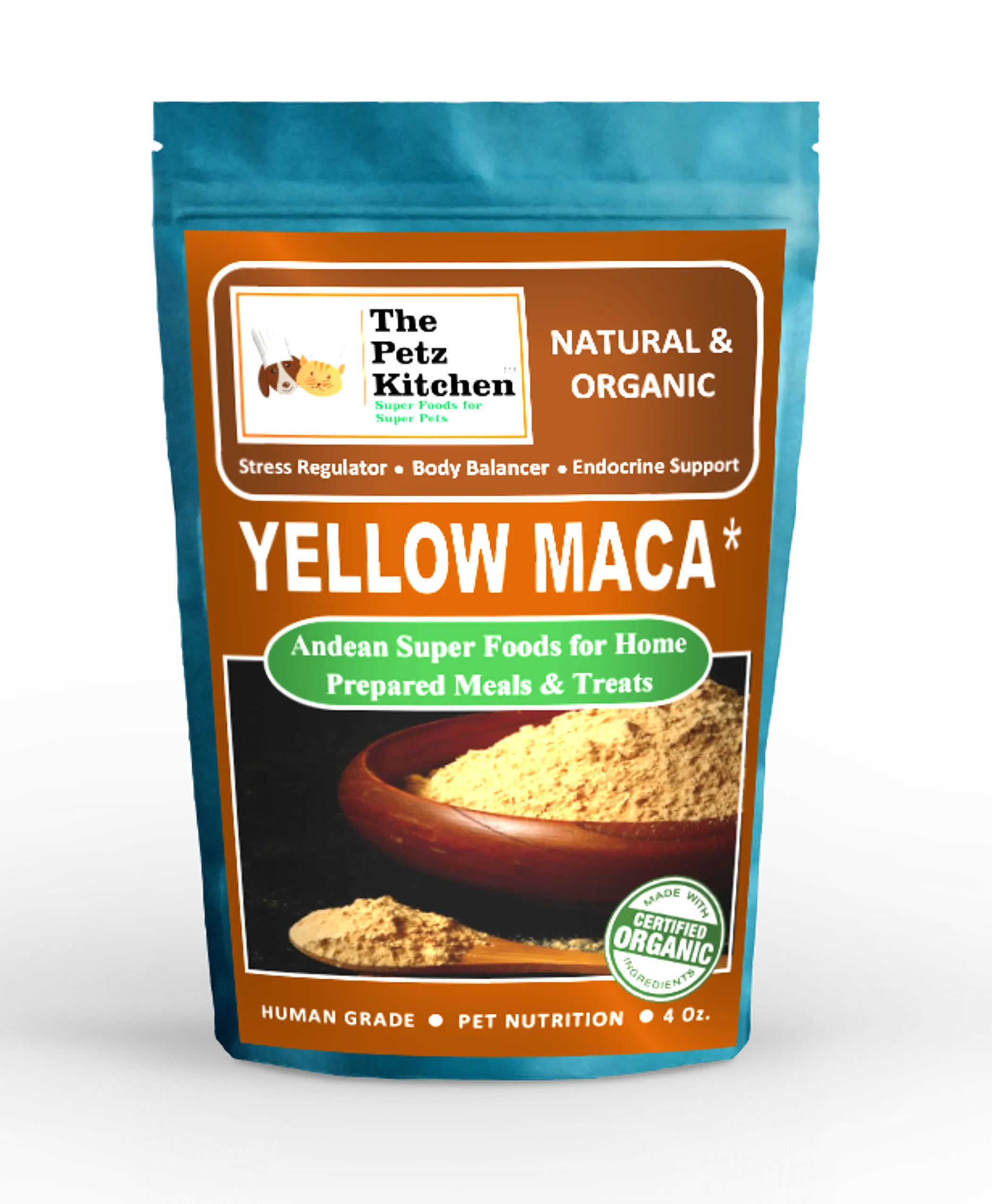 Yellow Maca* Complete Protein & Cognitive & Glandular Support* The Petz Kitchen Organic & Human Grade Ingredients For Home Prepared Meals & Treats* - Image 4