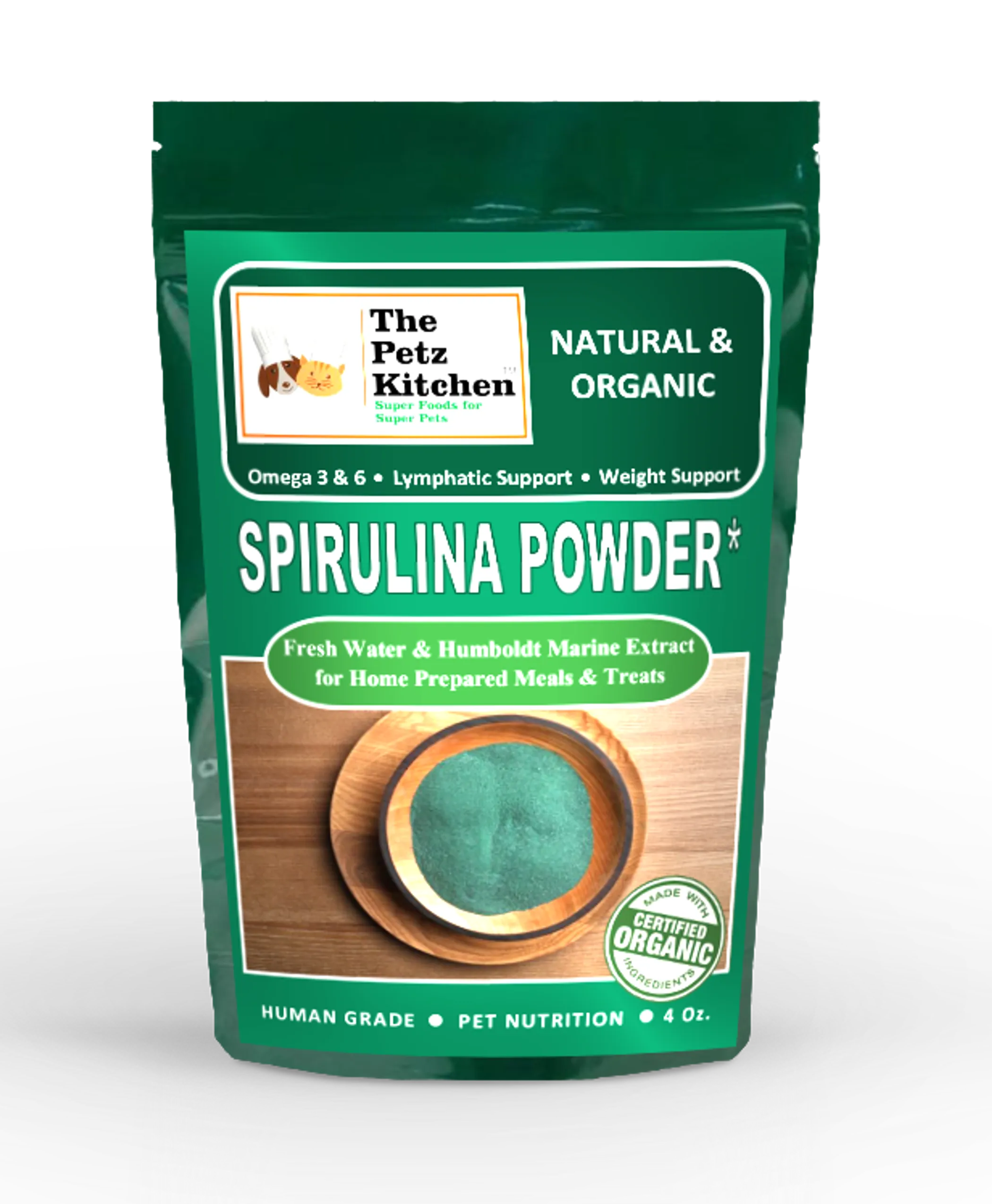 Spirulina* Omega 3 & 6 Lymphatic, Weight & Probiotic Immune Support* The Petz Kitchen - Image 3