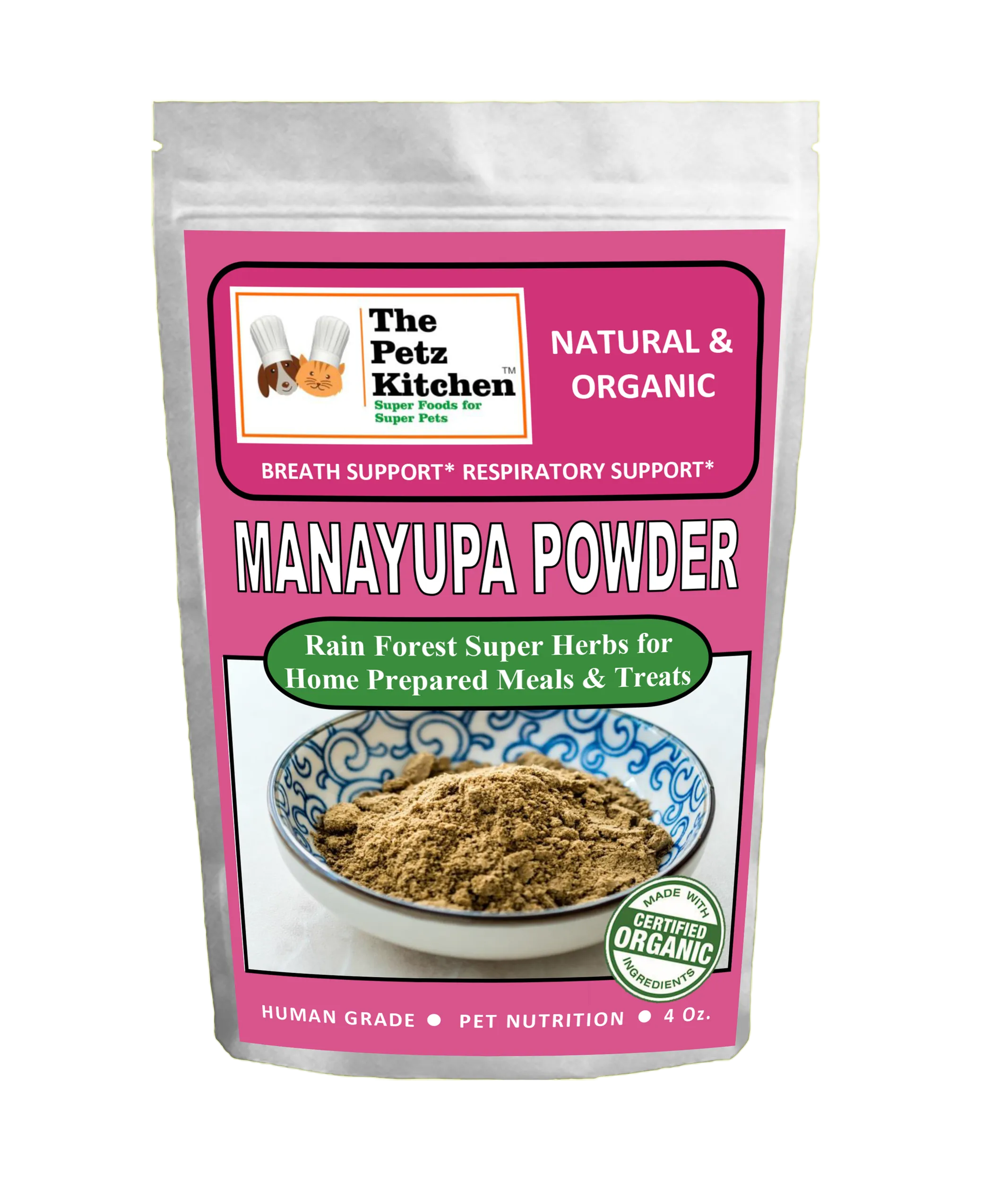 Manayupa Powder - Breath Support & Respiratory Support* The Petz Kitchen For Dogs & Cats* - Image 3