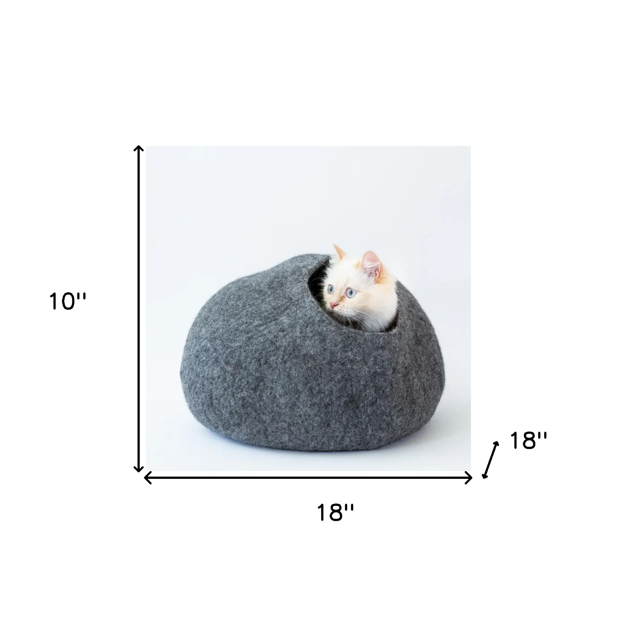 Heather Grey Cat Cave Bed - Image 5