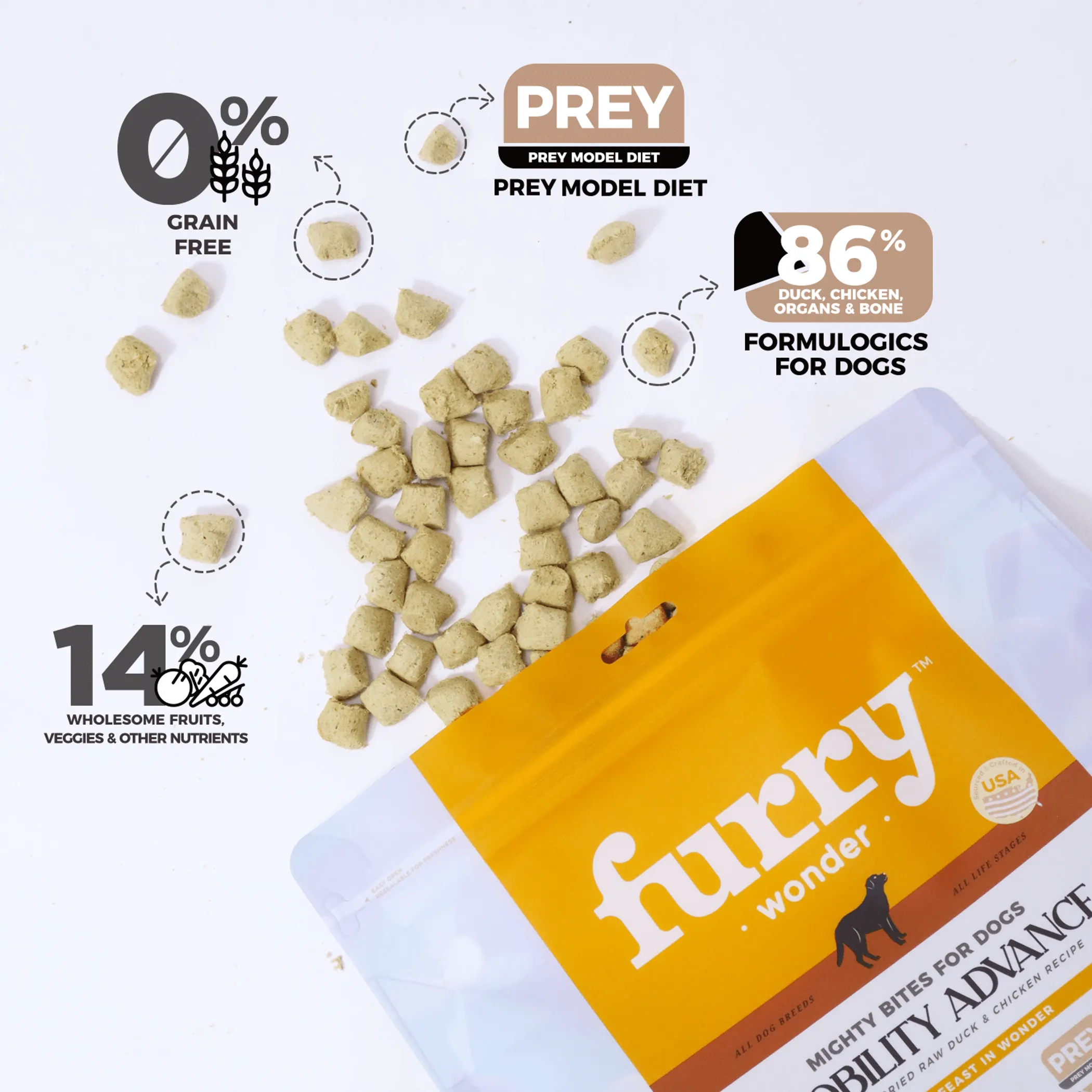Mobility Advance Freeze-Dried Raw Duck&Chicken Recipe for Dogs - Image 2