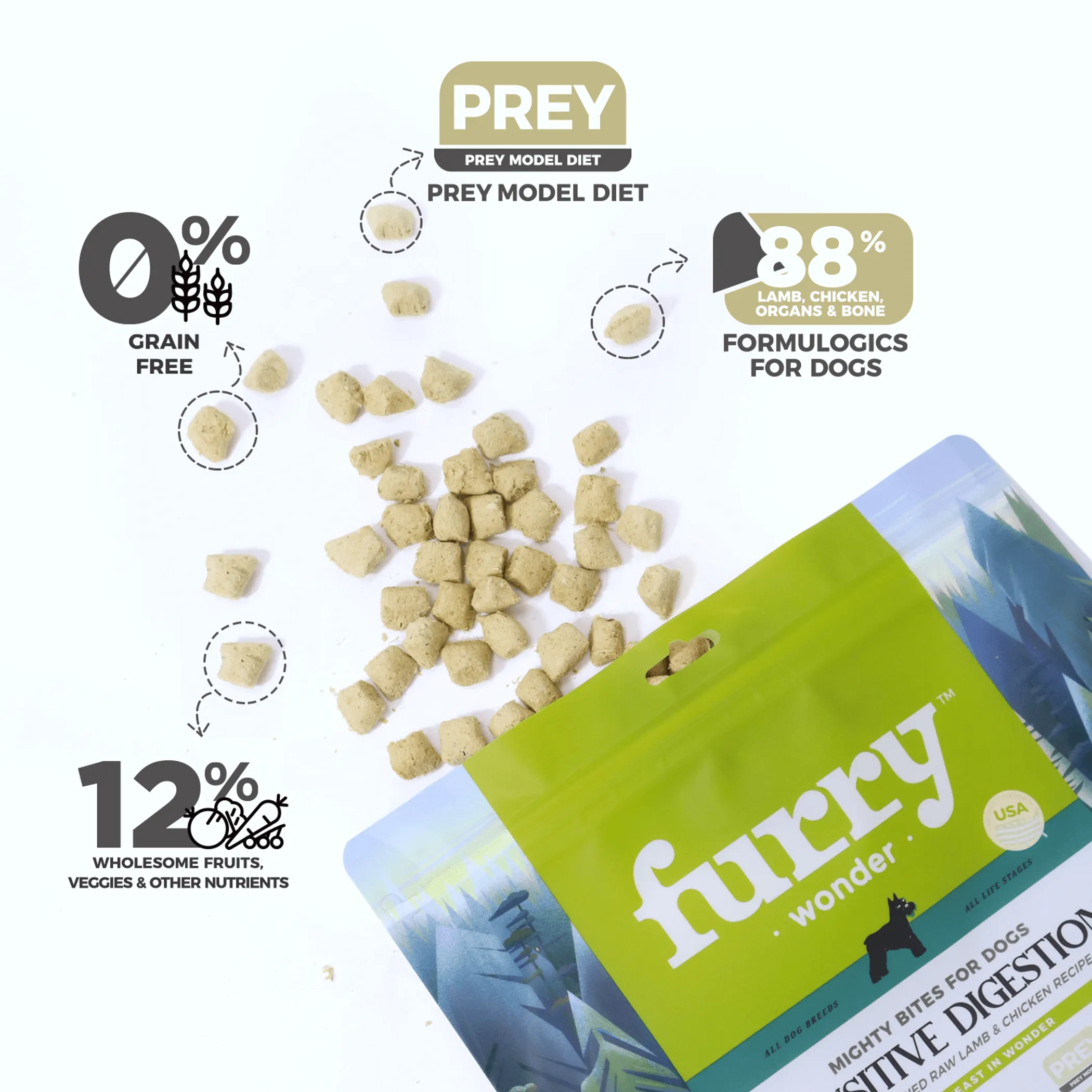 Sensitive Digestion Freeze-Dried Raw Lamb&Chicken Recipe for Dogs - Image 2
