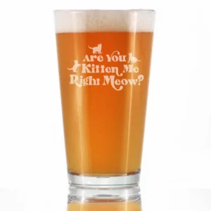 Kitten Me Right Meow Pint Glass for Beer - Car Gifts