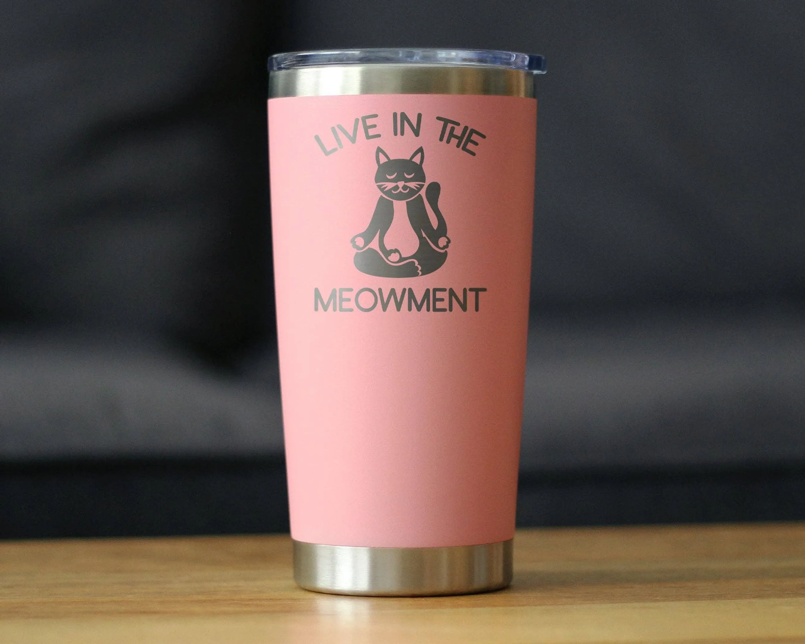 Live in Meowment Insulated Travel Tumbler - Cat Yoga Gifts - Image 5