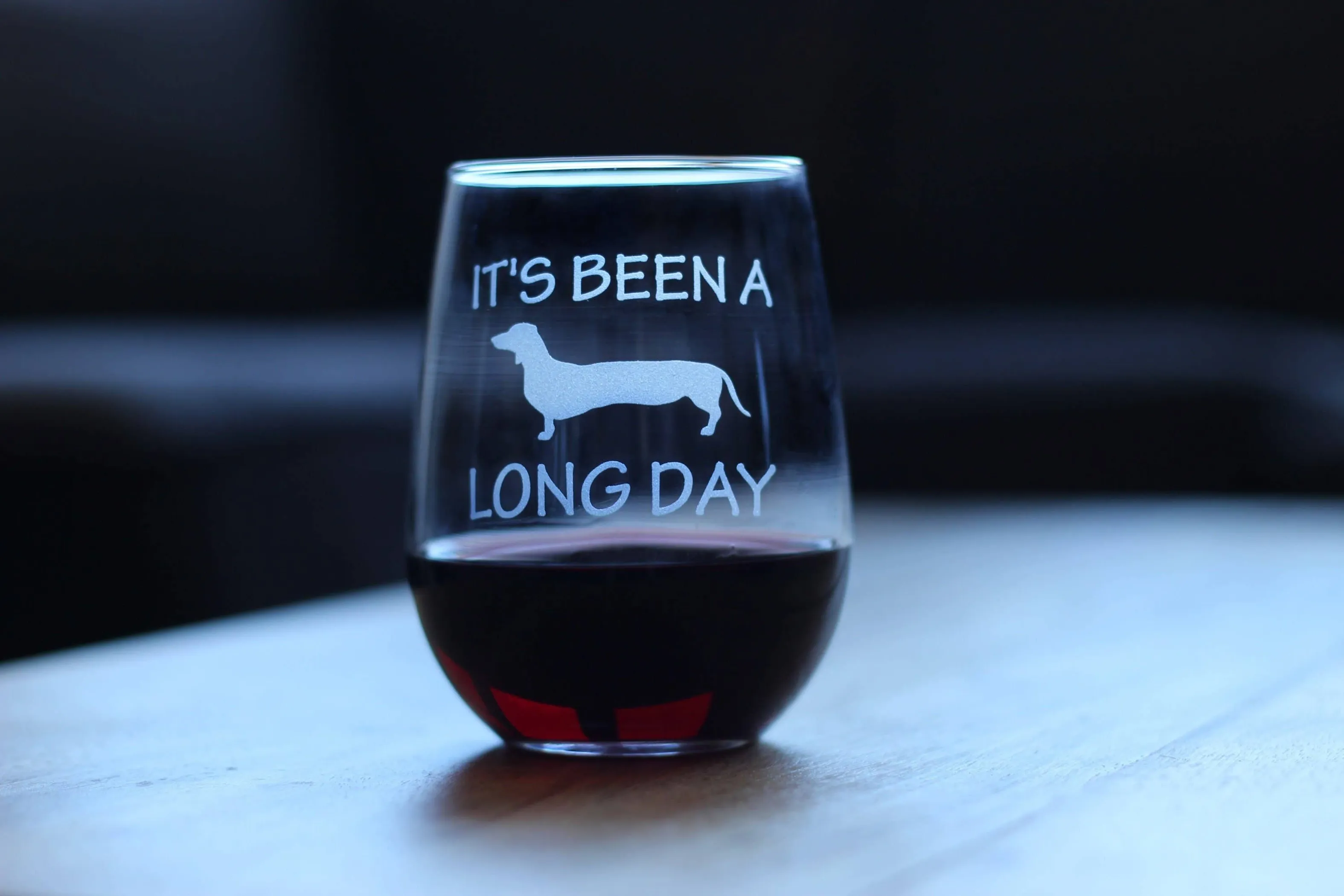 Long Day Stemless Wine Glass - Dachshund Gifts and Decor - Image 5