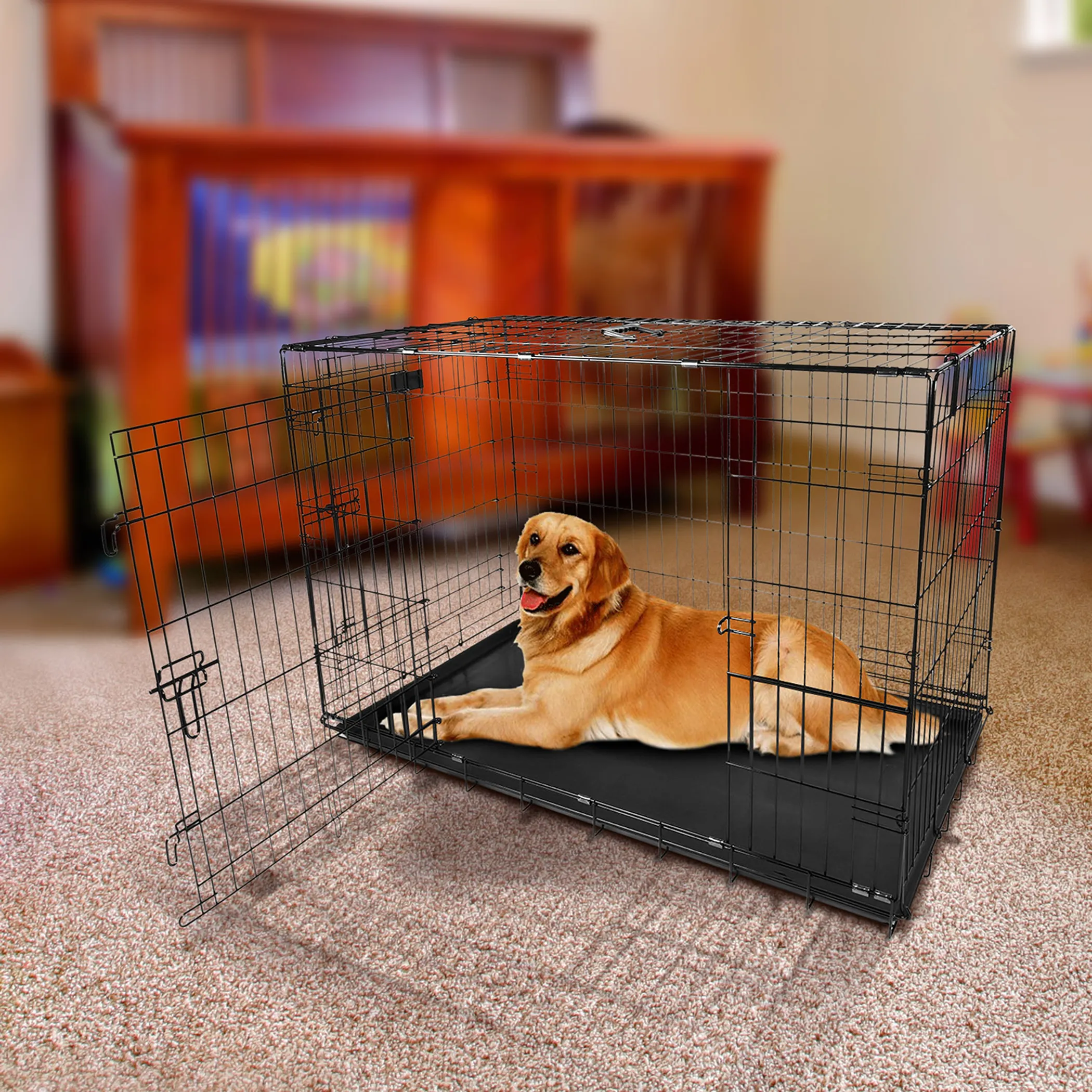 36inches Dogs Crate Folding Metal Pets Crates - Image 3