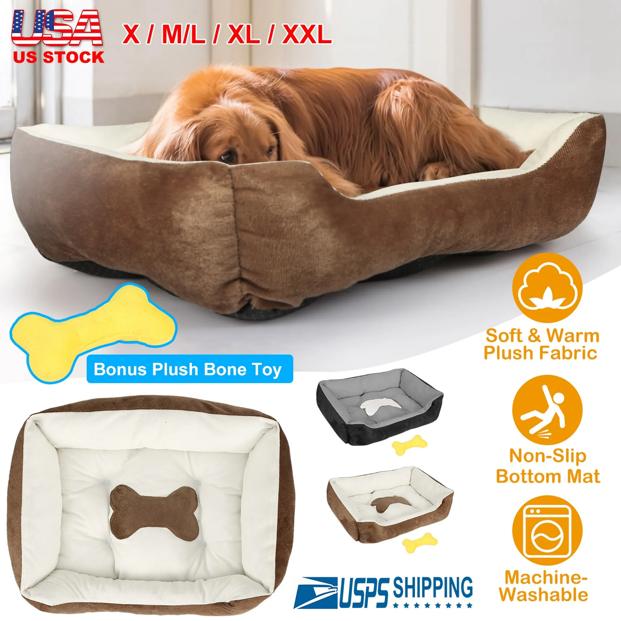 Pet Dog Bed Soft Warm Fleece Puppy Cat Bed - Image 3