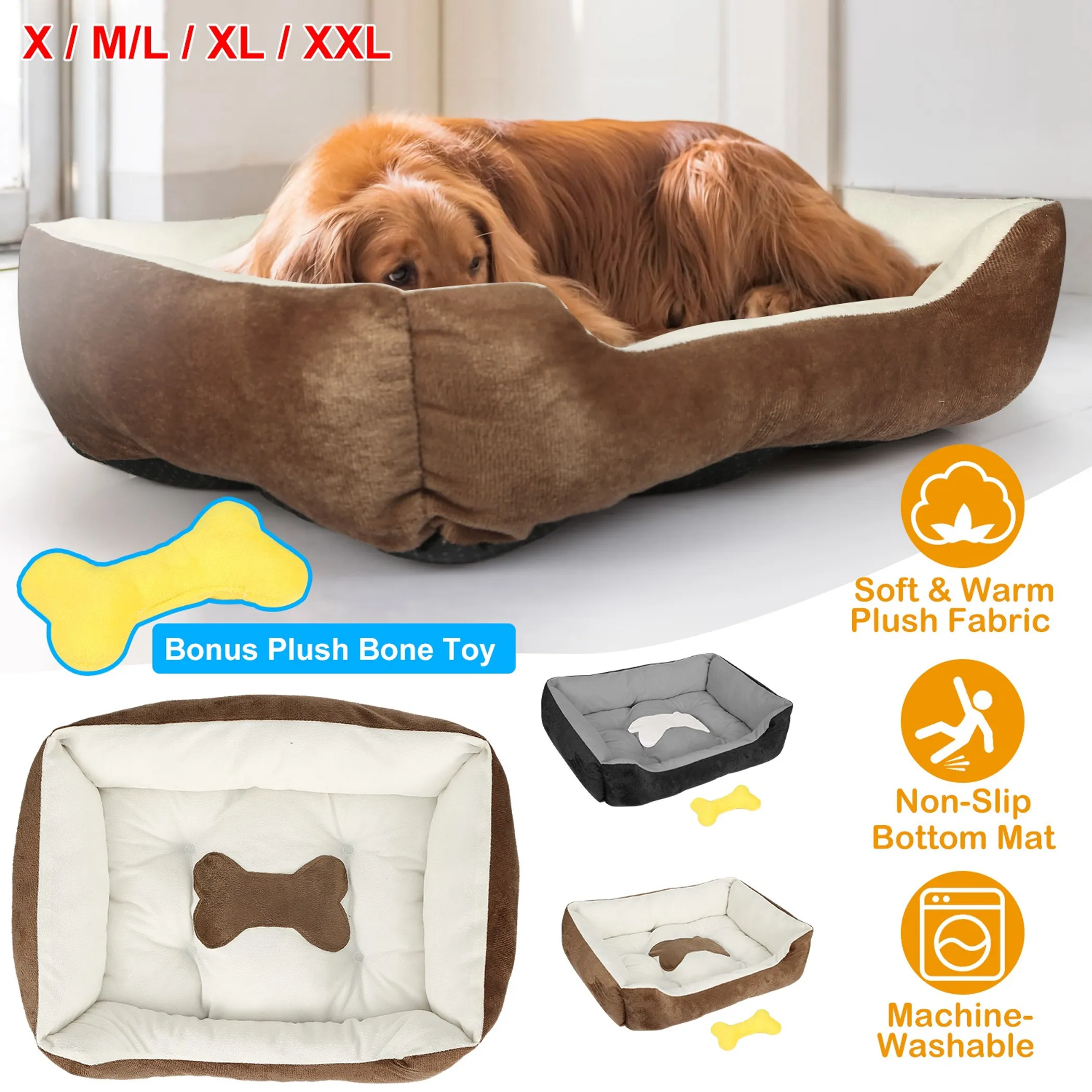 Pet Dog Bed Soft Warm Fleece Puppy Cat Bed - Image 5