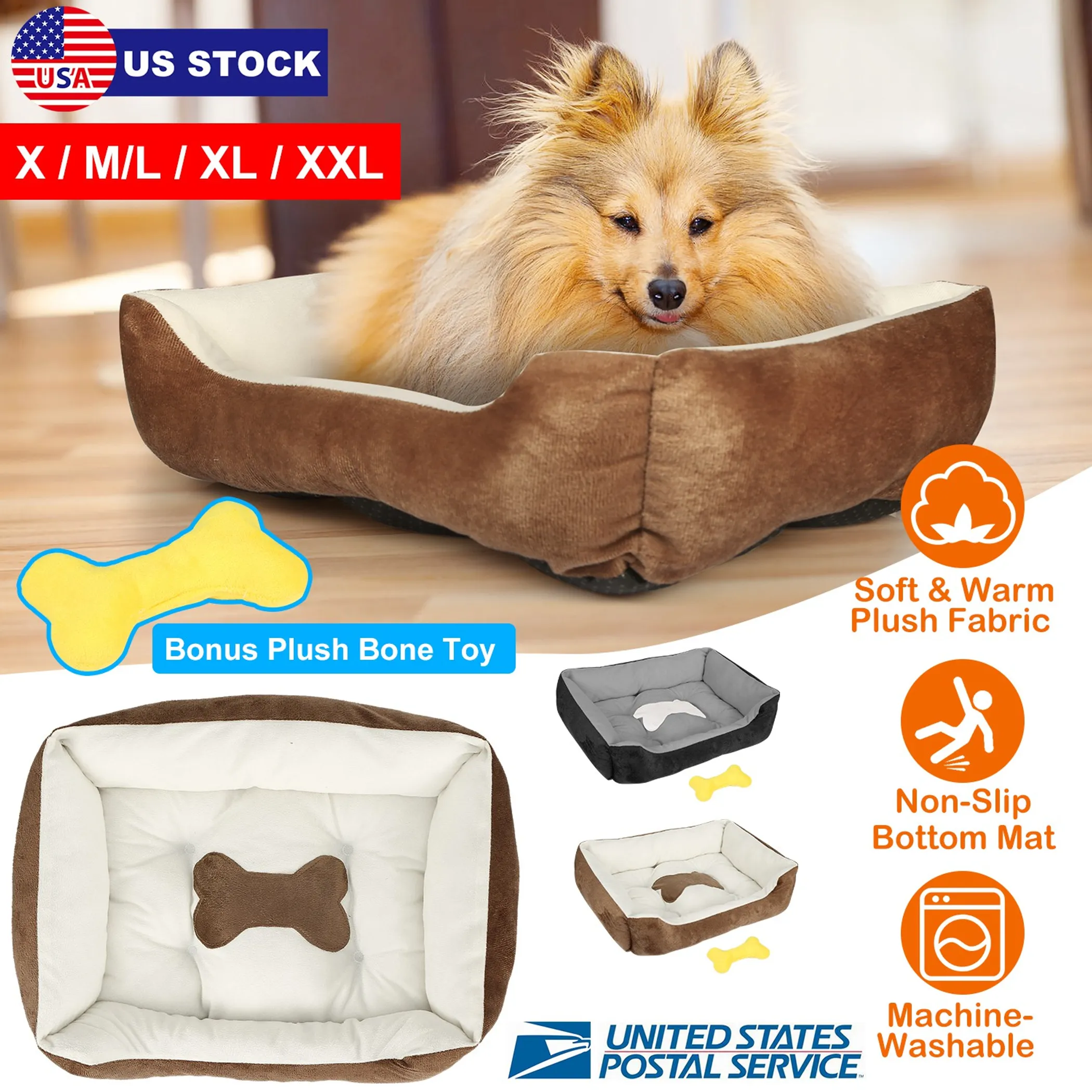 Pet Dog Bed Soft Warm Fleece Puppy Cat Bed - Image 5