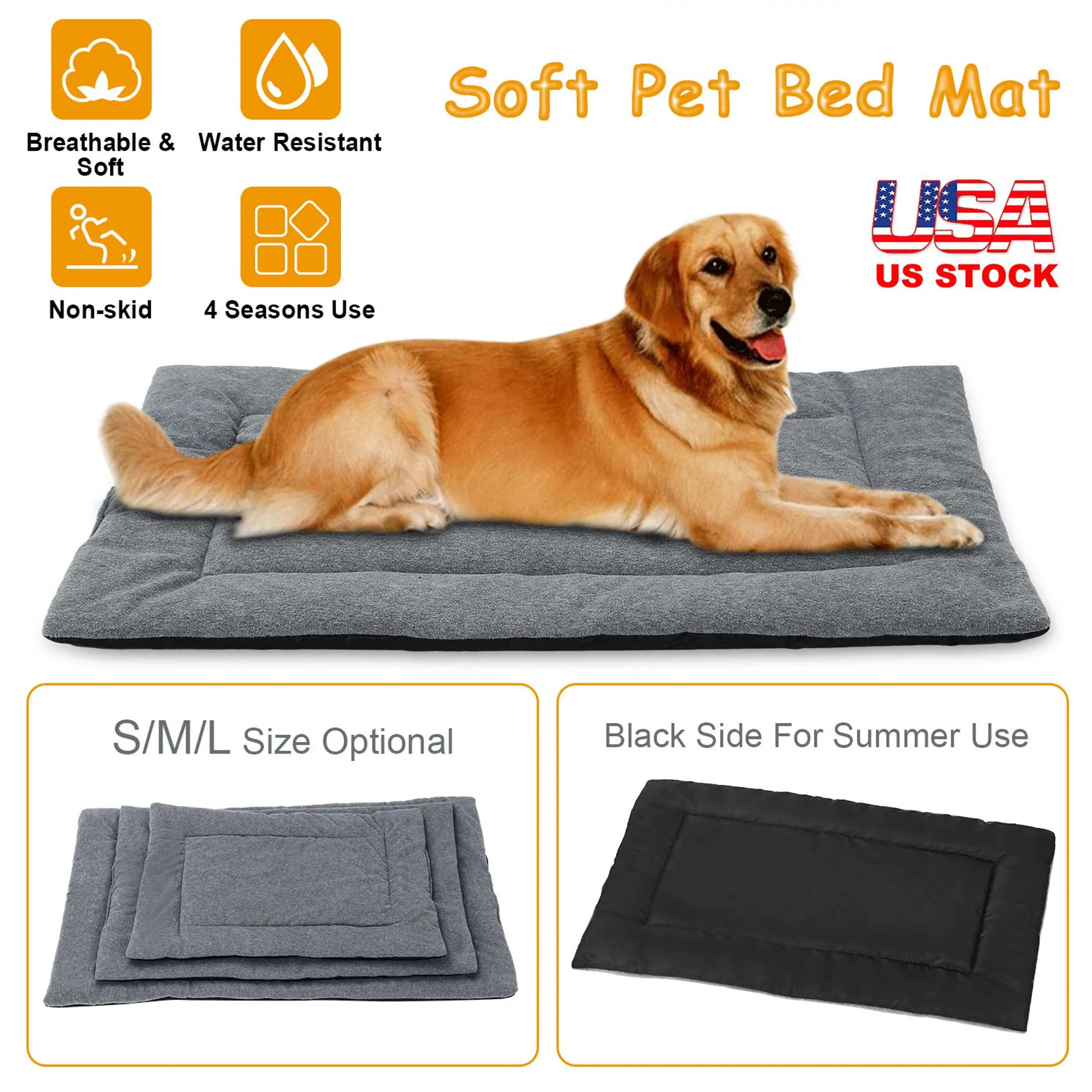 Dog Bed Mat Comfortable Fleece Pet - Image 2