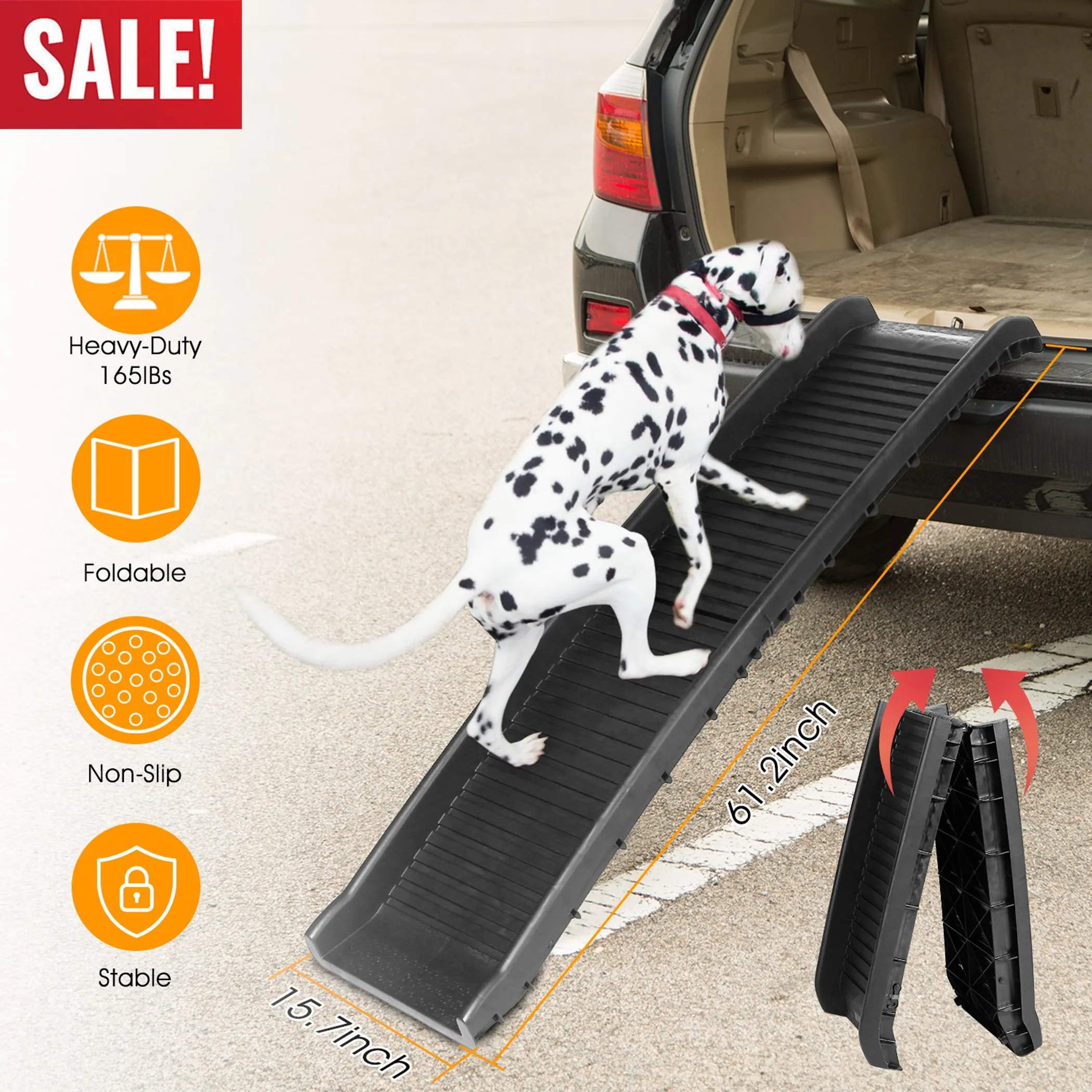 Foldable Pet Ramp Non Slip Safe Car Dog Ramp - Image 4