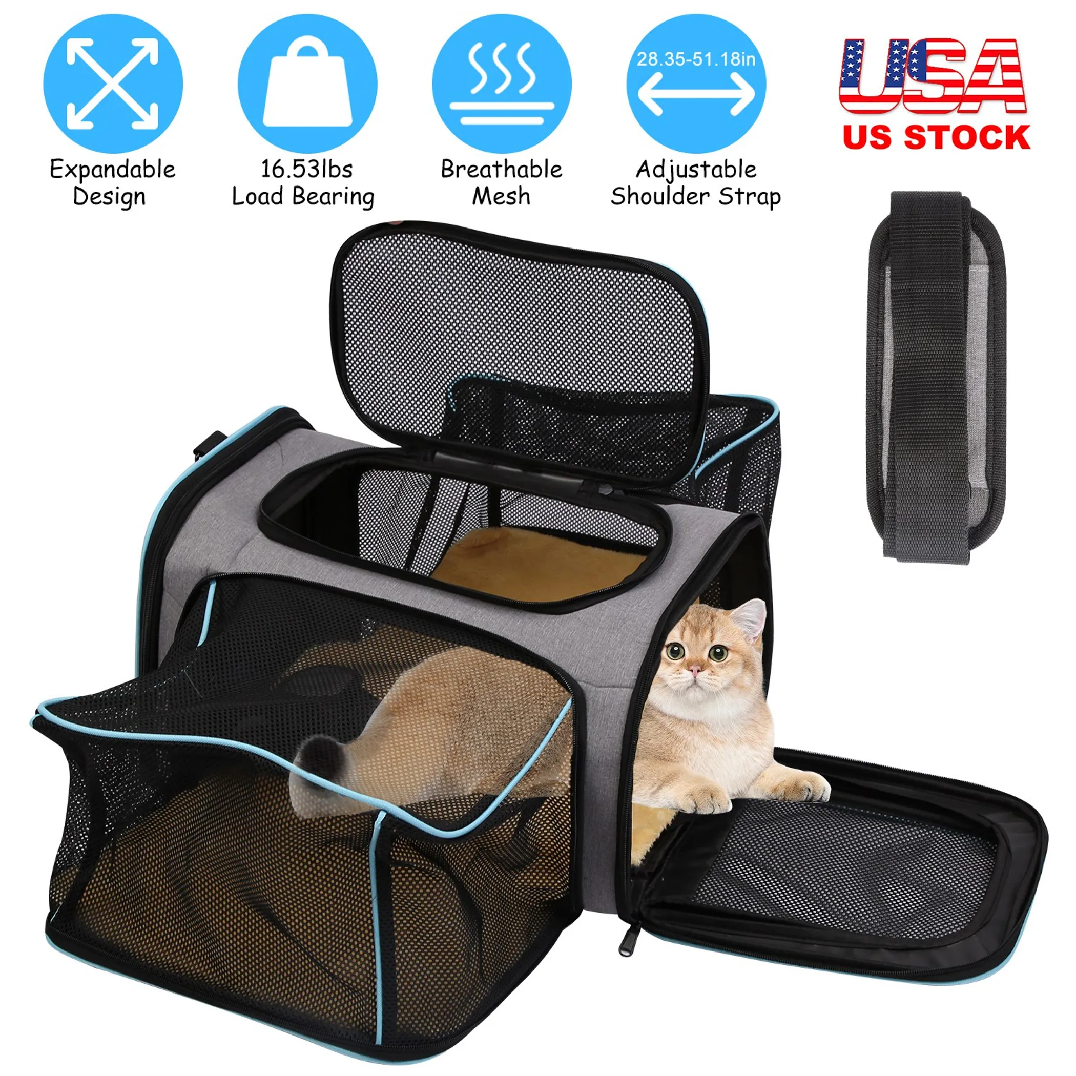 Expandable Pet Carrier Airline Approved Cat - Image 4