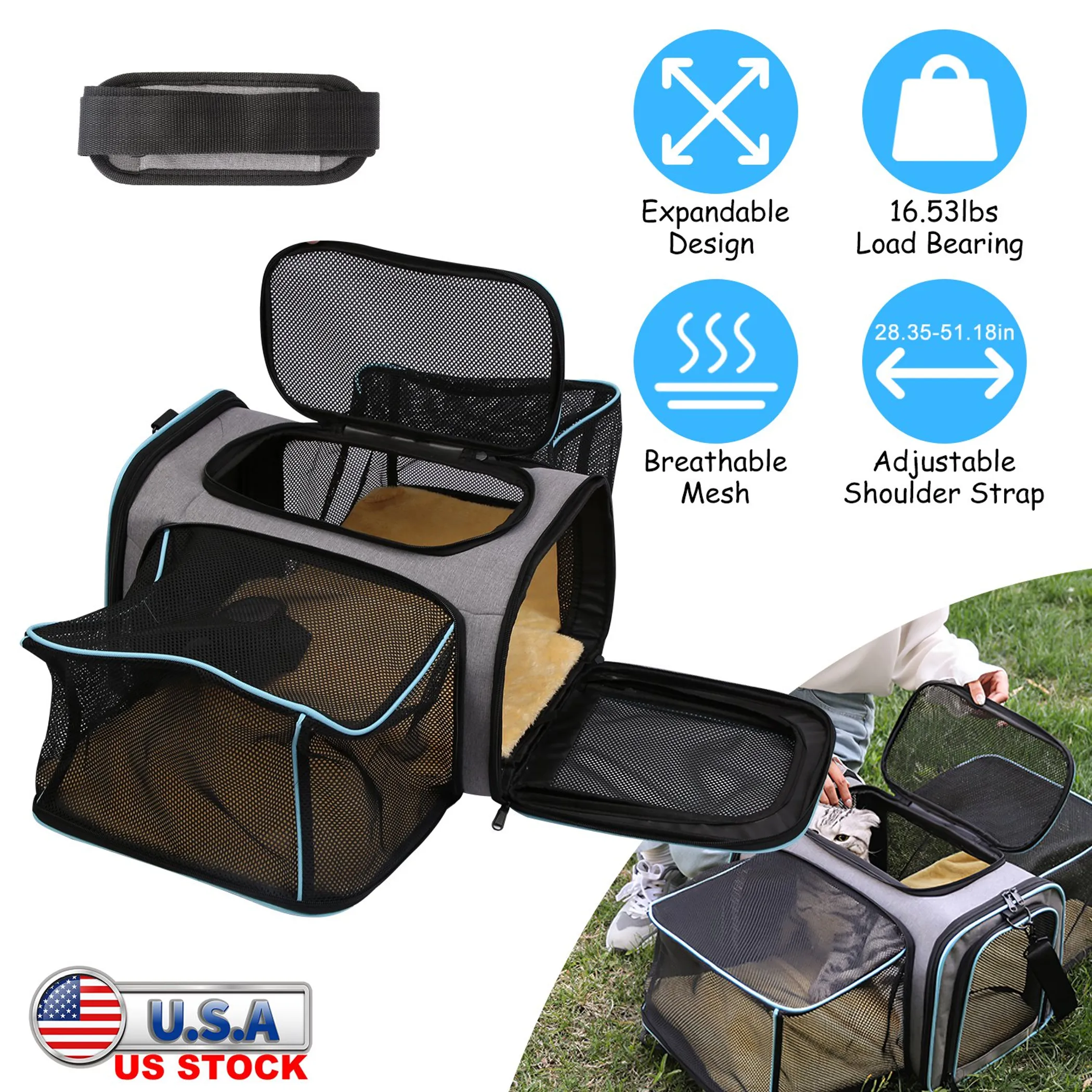 Expandable Pet Carrier Airline Approved Cat - Image 5