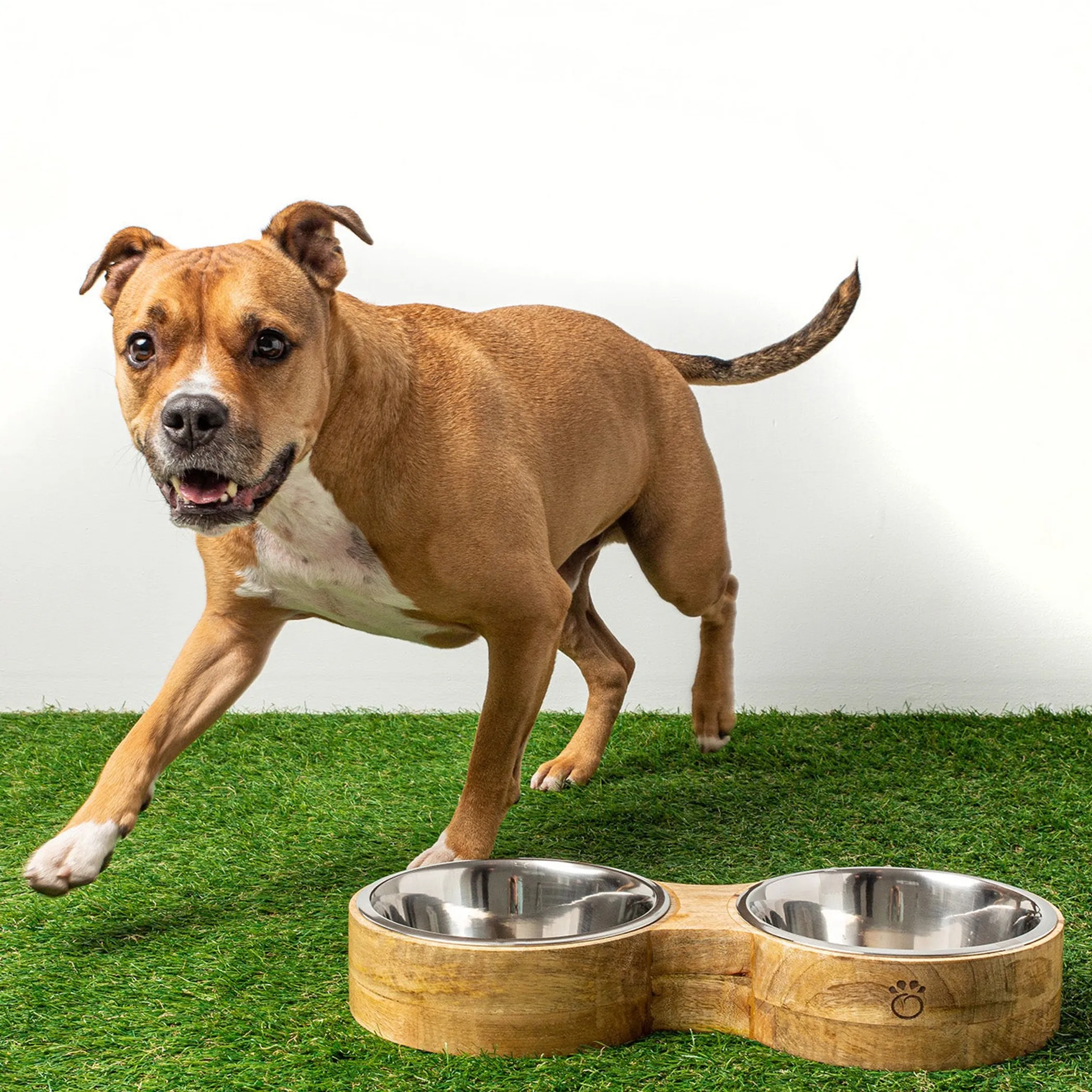 GF Pet Wood & Metal Feeder Double Diner - Image 2