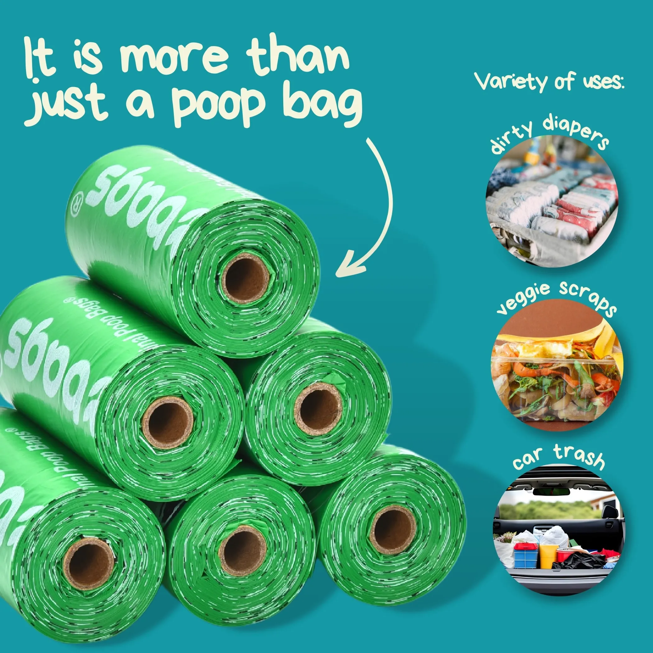USDA Biobased Peanuts Unscented Leash Rolls - Image 3