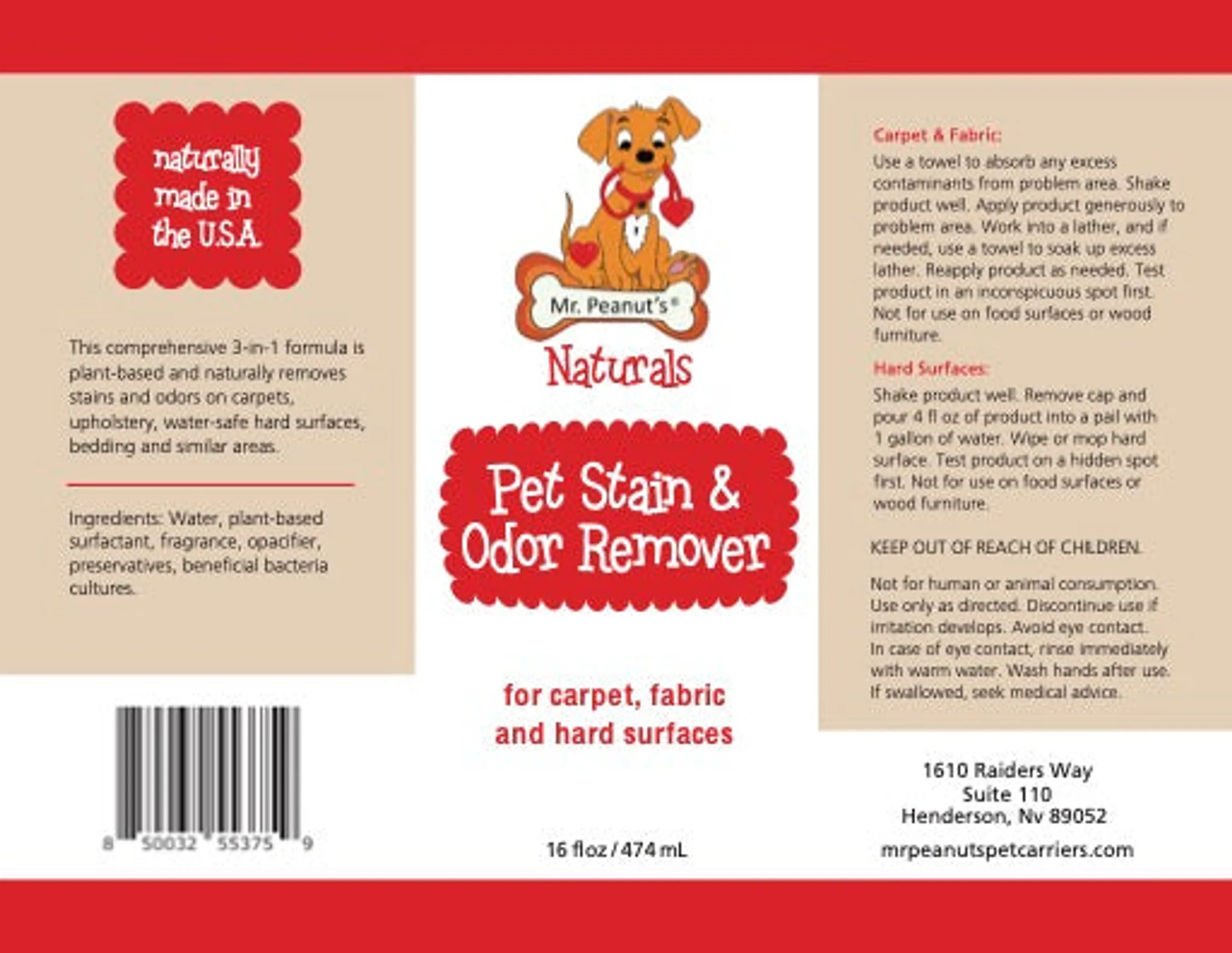 Mr. Peanut's Naturals Enzymatic Stain and Odor Remover - Image 2