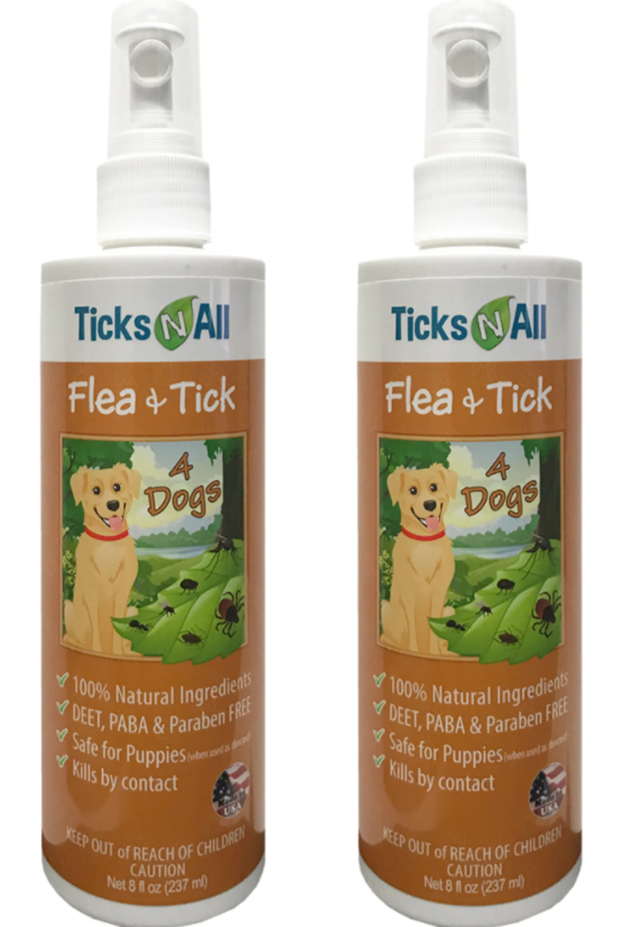 All Natural Flea & Tick 4 Dogs 8oz - Image 2